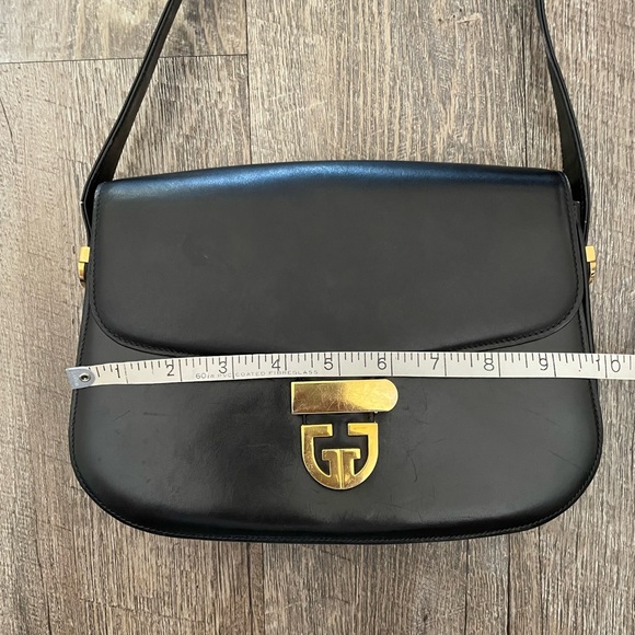 Vintage Gucci shoulder bag leather with gold hardware - Picture 14 of 16